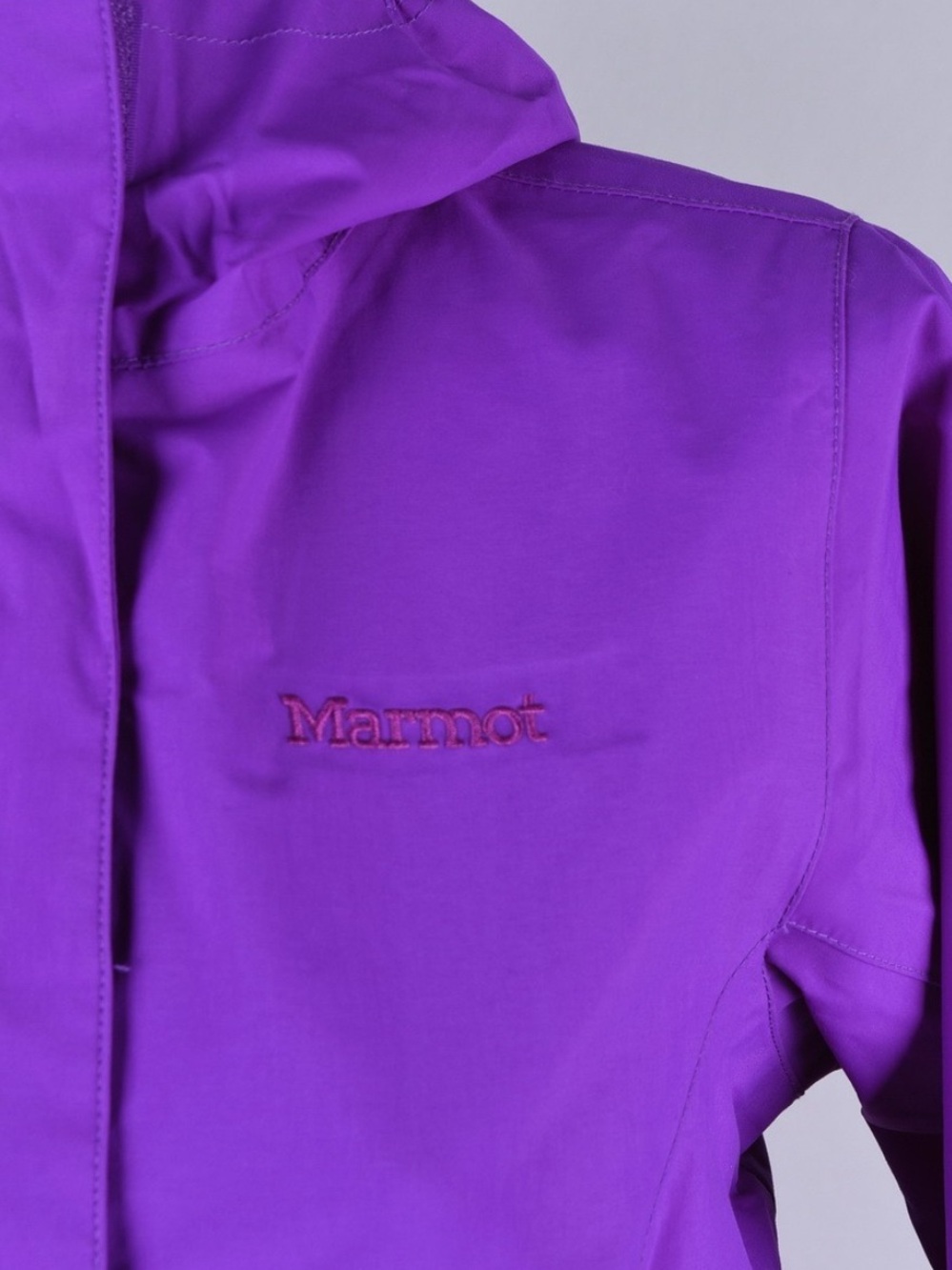 Girls Marmot Purple Hooded Rain Jacket Vibrant Color Size M